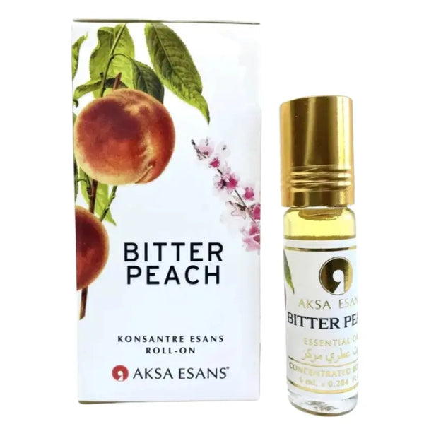 Aksa Esans Bitter Peach, fruktig citrusarom, unisexparfym, persikasmak, parfymolja, 6ml islamtrend