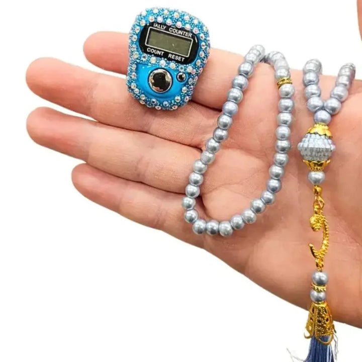 Tasbih Digital Set Blå islamtrend